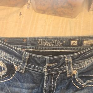 Miss Me Dark Blue Denim Jeans